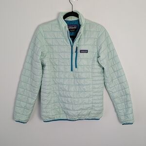 Patagonia Nanopuff 1/2 Zip Pullover Puffer Size M Polartec